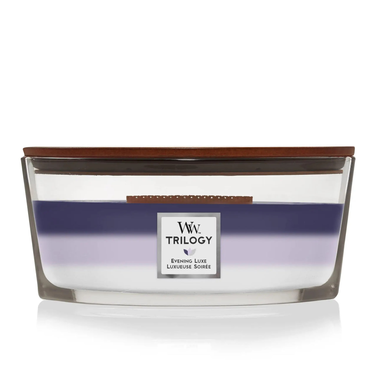 Woodwick Ellipse Evening Luxe Trilogy - Ароматична свічка з тришаровим ароматом Woodwick Ellipse Evening Luxe Trilogy - Ароматична свічка з тришаровим ароматом